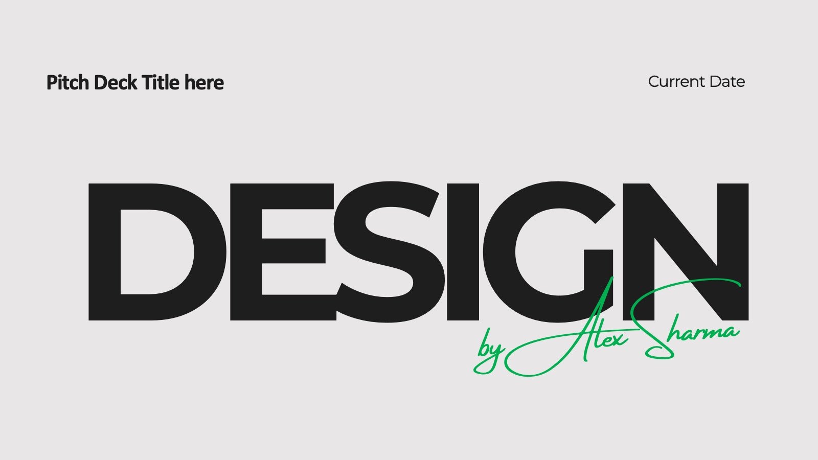 Designer Pitch Deck